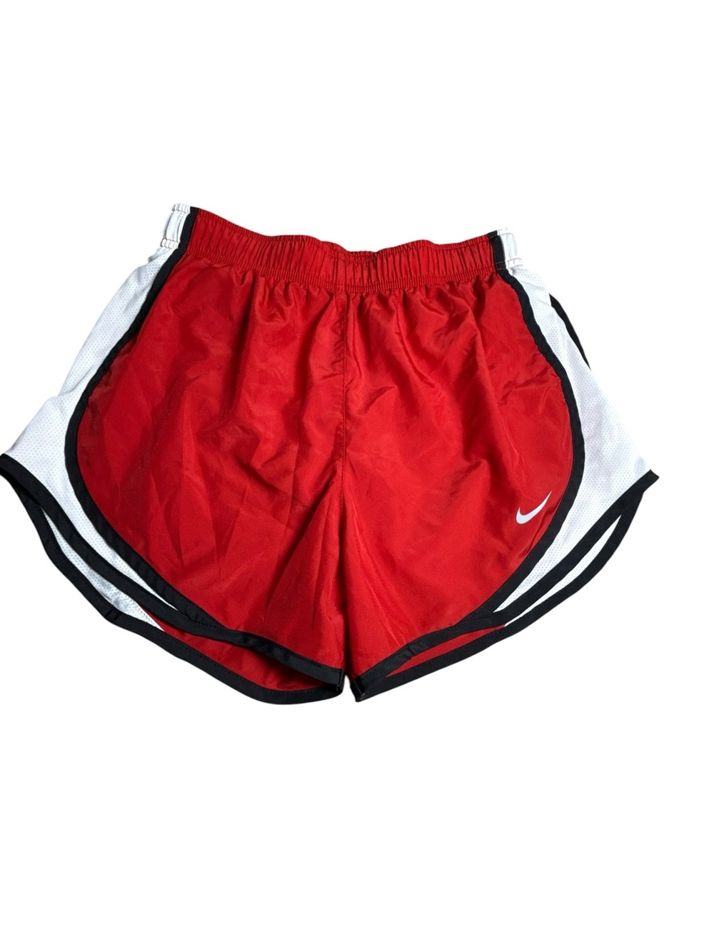 Nike Women’s Red‎ Athletic Shorts with White Mesh & Black Trim